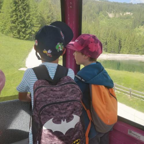 Kinder in der Bahn